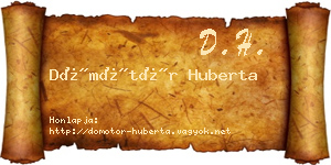 Dömötör Huberta névjegykártya